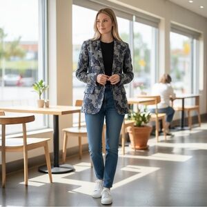 NWT Stella McCartney Floral Jacquard Blazer Size 36 $1495.00